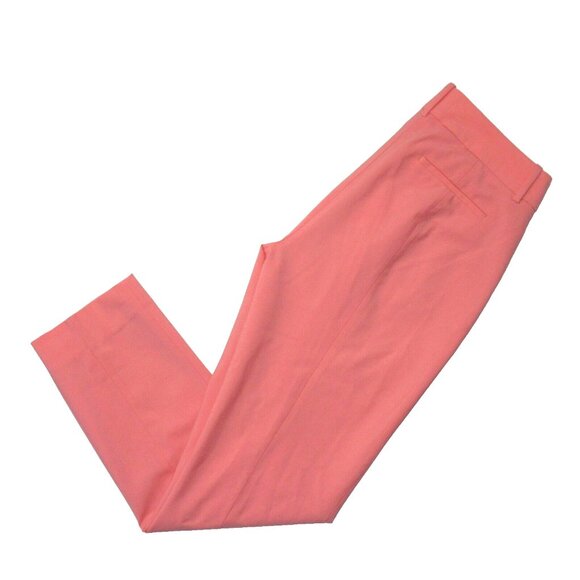 NWT J.Crew Cameron in Bright Coral Italian Stretch Wool Slim Crop Ankle Pants 8T - Picture 4 of 4